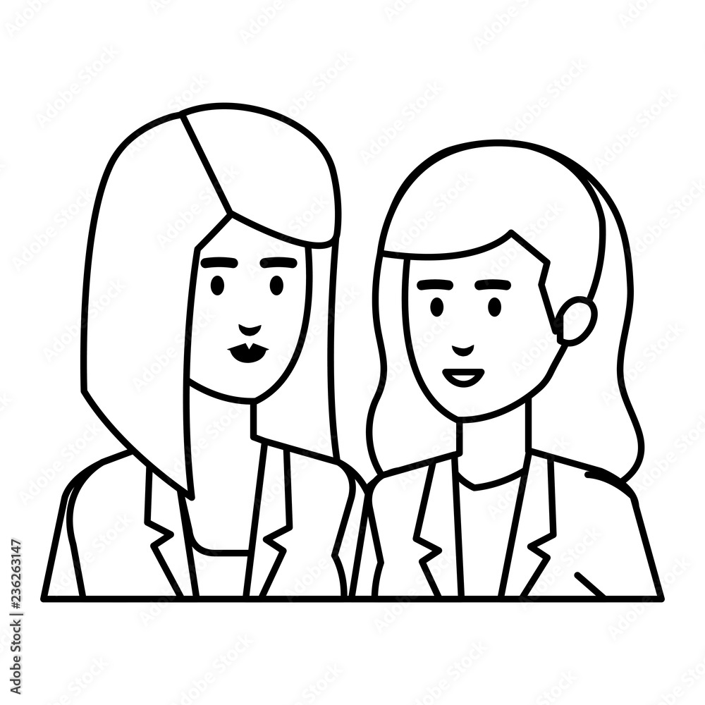 elegant businesswomen avatars characters elegant businesswomen avatars characters