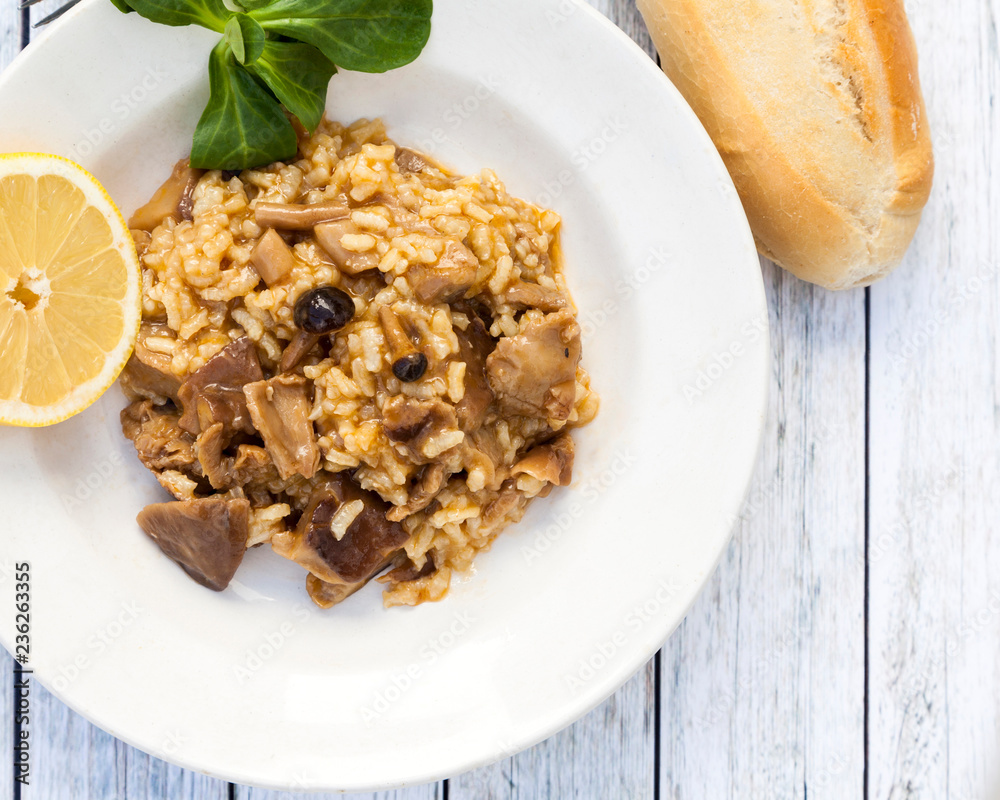 Wild mushroom risotto-Rice Wild mushroom risotto-Rice