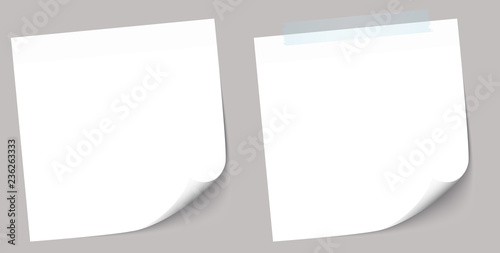 2 White Stick Notes Grey