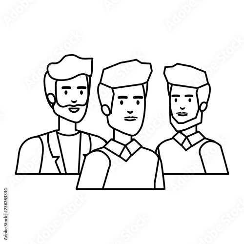 elegant businessmen avatars characters