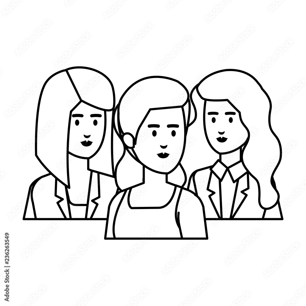 elegant businesswomen avatars characters elegant businesswomen avatars characters