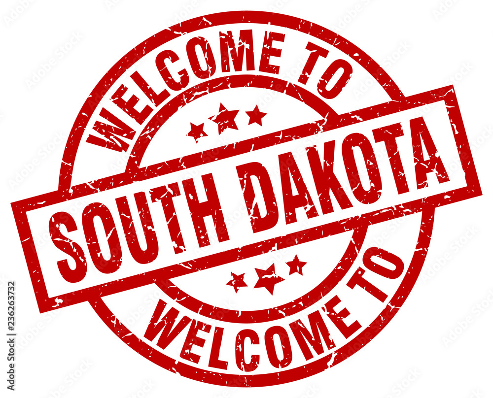 welcome to South Dakota red stamp welcome to South Dakota red stamp