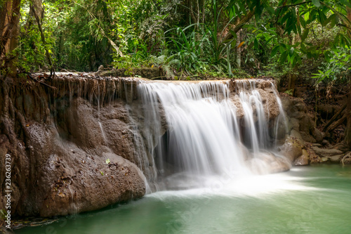 waterfall in rainforest