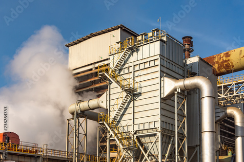 Environmental protection equipment for steel mills, electrostatic precipitators and chimneys photo