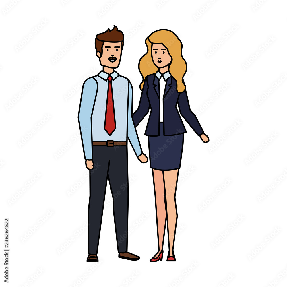 business couple avatars characters