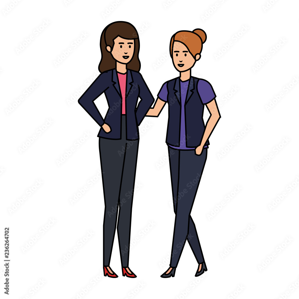 elegant businesswomen avatars characters elegant businesswomen avatars characters