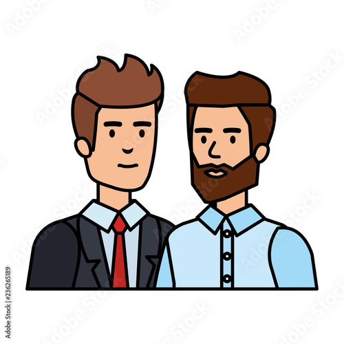 elegant businessmen avatars characters