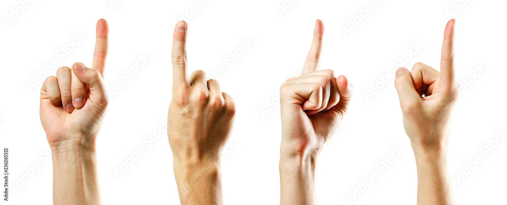 Hand finger pointing. Isolated on white background Hand finger pointing. Isolated on white background