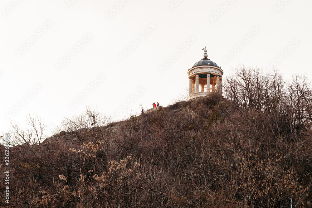 beautiful gazebo on the mountain