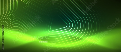 Color shiny neon lights background with abstract lines