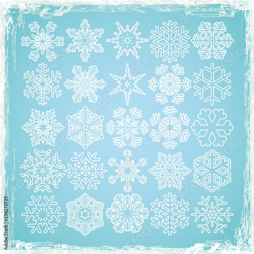 collection christmas snow flakes