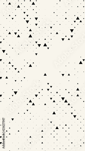 Fototapeta Naklejka Na Ścianę i Meble -  Vertical rectangular banner with triangles. Geometric pattern. Background in modern minimalist style. Vector illustration