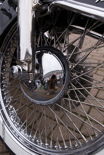 frontwheel of a motorcycle photo