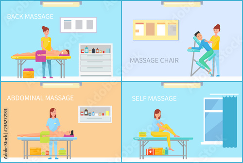Massage Room Interior with Equipment and Furniture