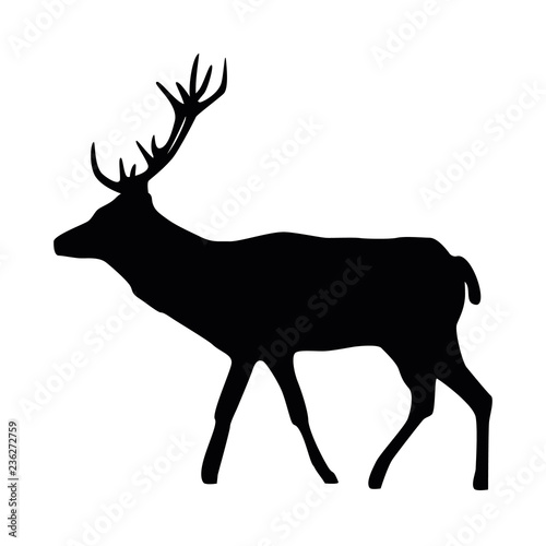 Reindeer vector silhouette isolated