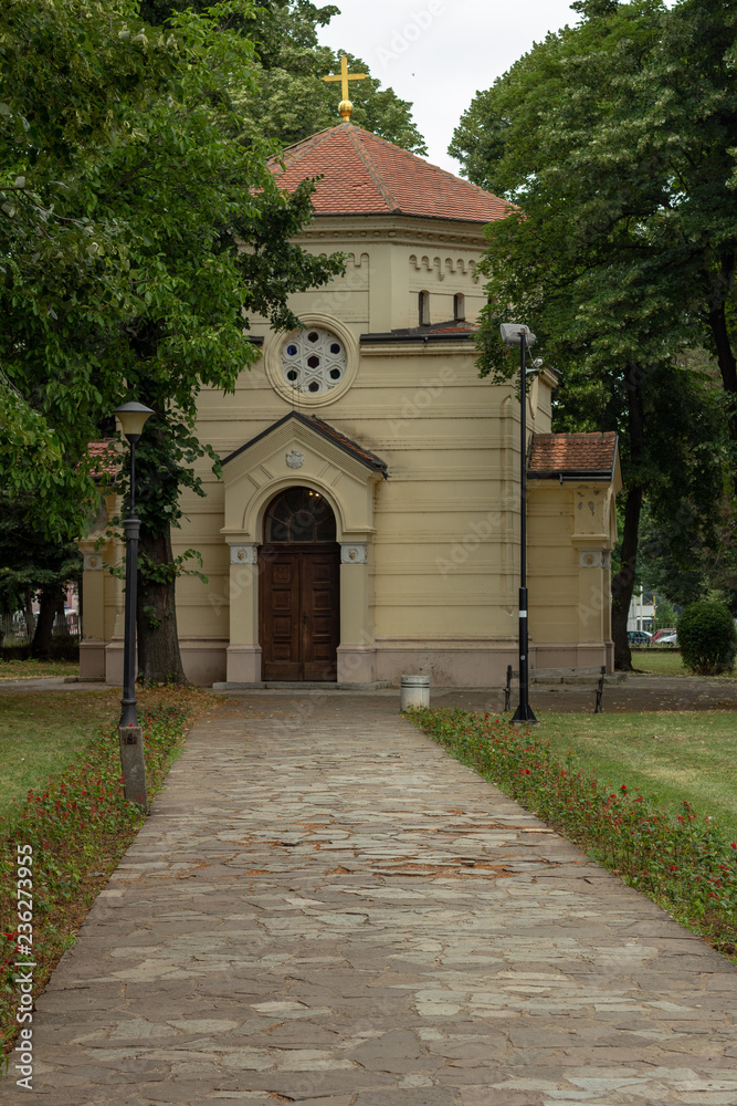 Chapel enclosing the Skull Tower in Nis, Serbia