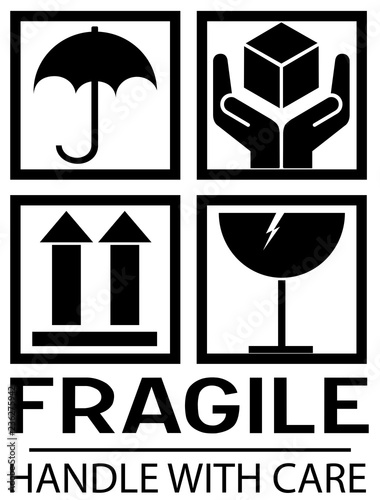 autocollant fragile pour l'emballage 