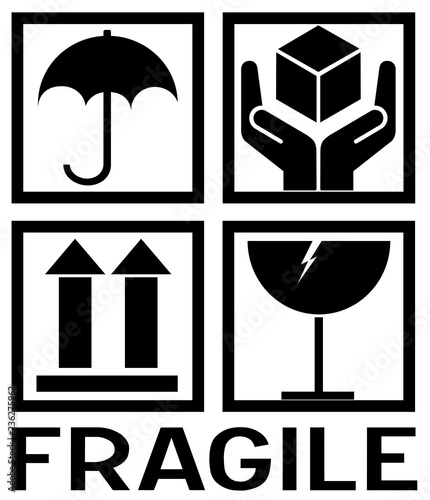 autocollant fragile pour l'emballage 