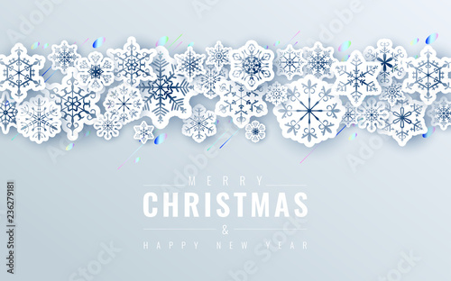 Merry Christmas text design. Vector logo, typography. Usable as banner, greeting card, gift package etc.