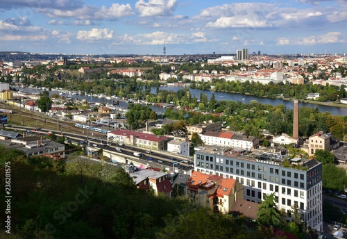 View of Prague and surroundings from Ctirad above Zlichov photo