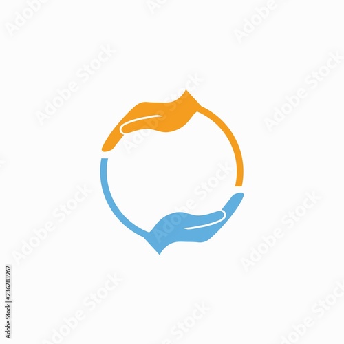 Hands circle group symbol