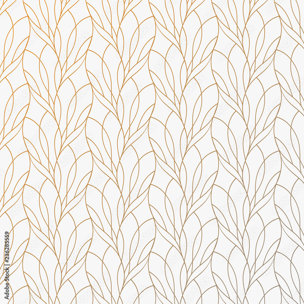 Flower petal or leaves geometric pattern vector background. Repeating tile texture of this line on oval shape with gradient effect. Pattern is clean usable for wallpaper, fabric, printing.