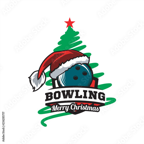  Bowling Christmas Tree Logo v0l. 02