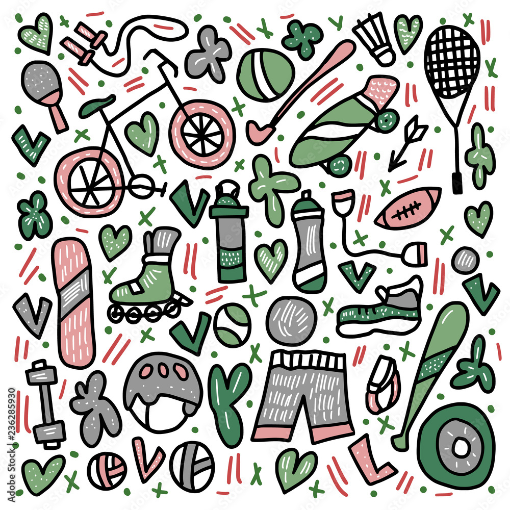 Sport activities symbols. Vector illustration. Sport activities symbols. Vector illustration.