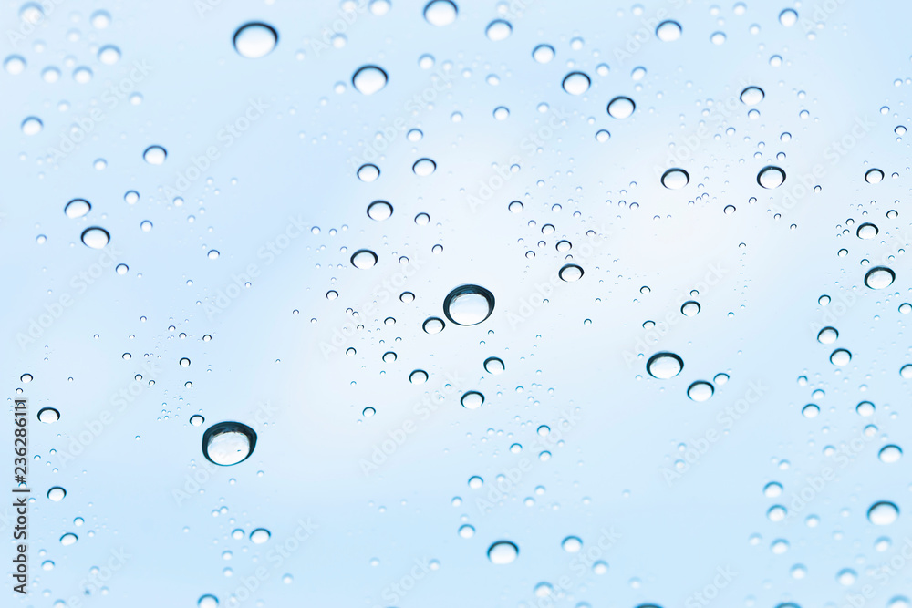 Background of water drops on glass.