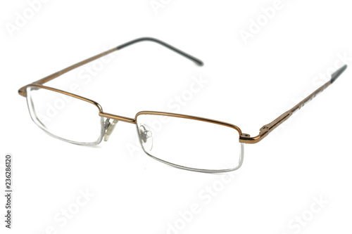 glasses on white isolated background