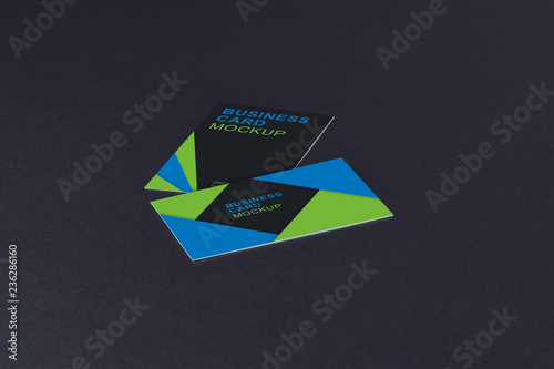 Business Card Mockup on anthracite gray background