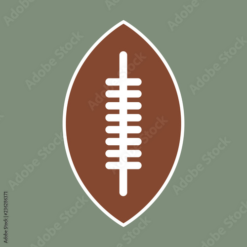 Wallpaper Mural American football brown ball icon. Torontodigital.ca