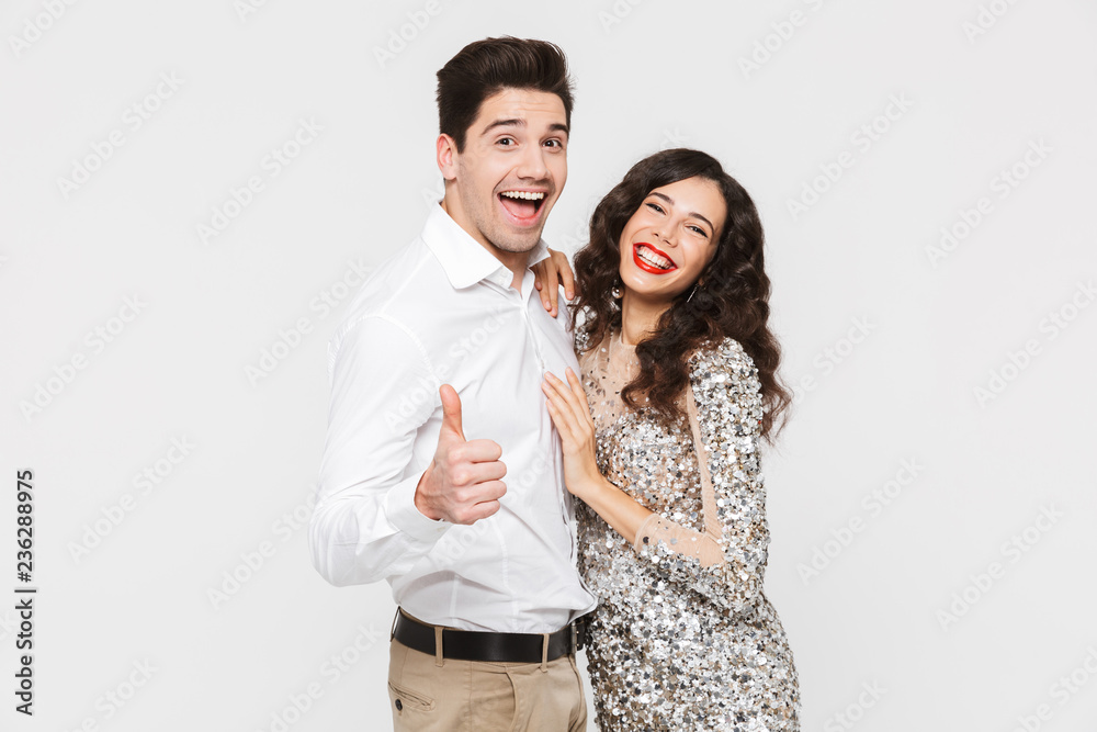 Portrait of a beautiful young smart dressed couple Portrait of a beautiful young smart dressed couple