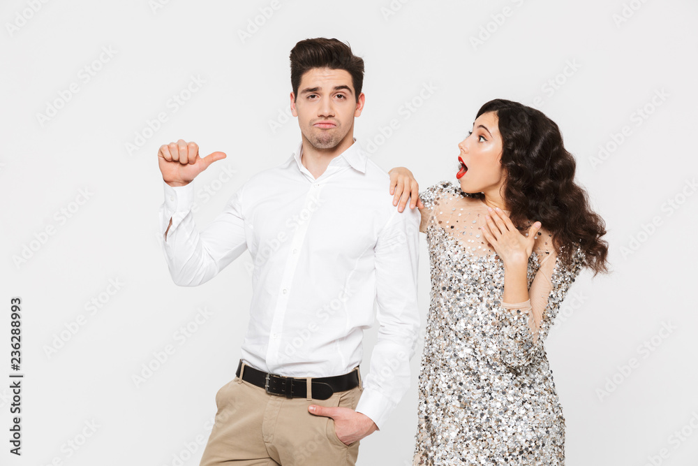 Portrait of a beautiful young smart dressed couple Portrait of a beautiful young smart dressed couple