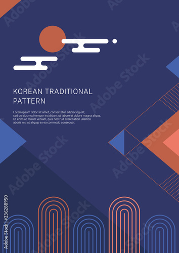 Korean traditional vector background.