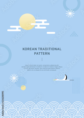 Korean traditional vector background.