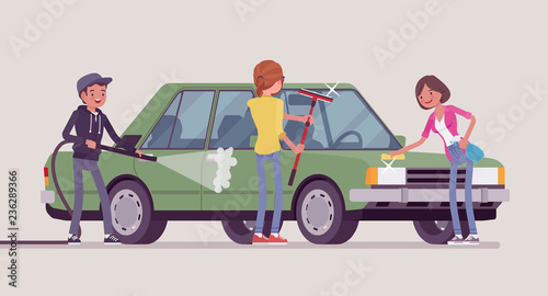 Car hand wash self-service facilities and young people
