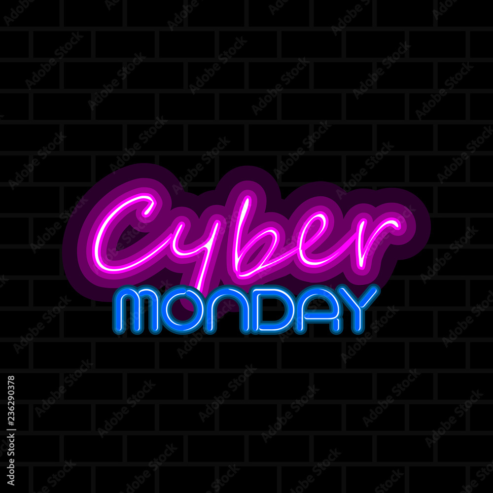 Cyber monday sale image. Vector illustration design