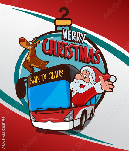 santa claus driver bus