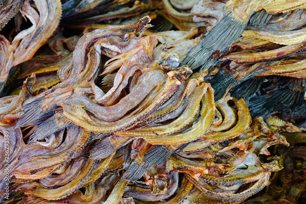 Traditional Asian fish market