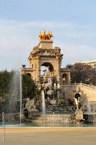 Barcelona, Parc de la Ciutadella, Cascada, cascade, waterfall, park, sculptures, fountain, monument, stairs, architecture, landmark,