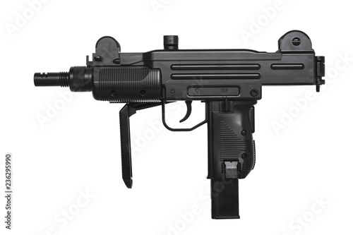 submachine gun isolated on white