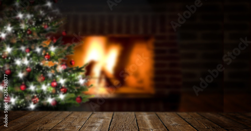Weihnachtliches Kaminfeuer