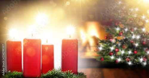 Weihnachtliches Kaminfeuer