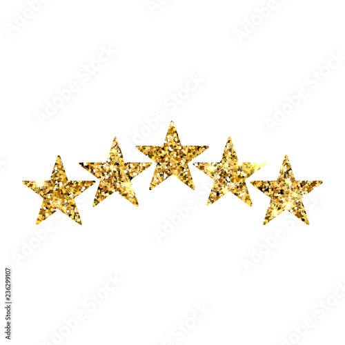 Five gold stars customer product rating review
