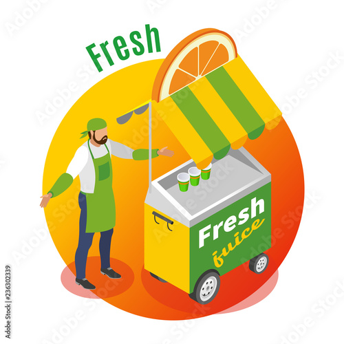 Street Food Fresh Juice Background