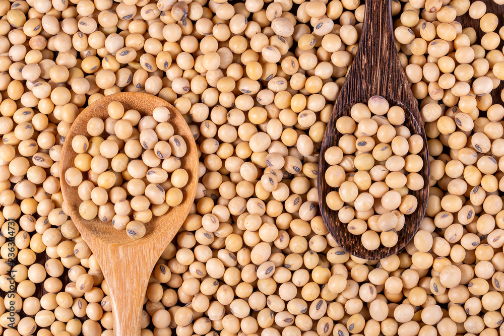 Soybean oil on a wooden background. rustic style Soybean oil on a wooden background. rustic style