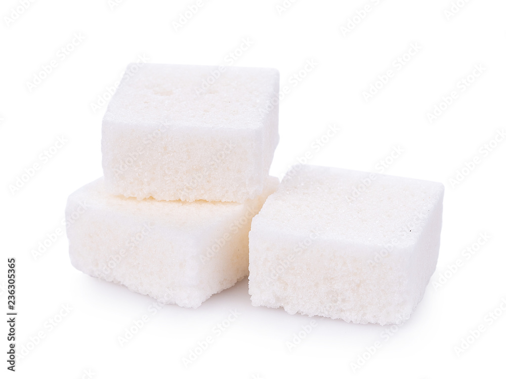 white sugar cube on white background white sugar cube on white background