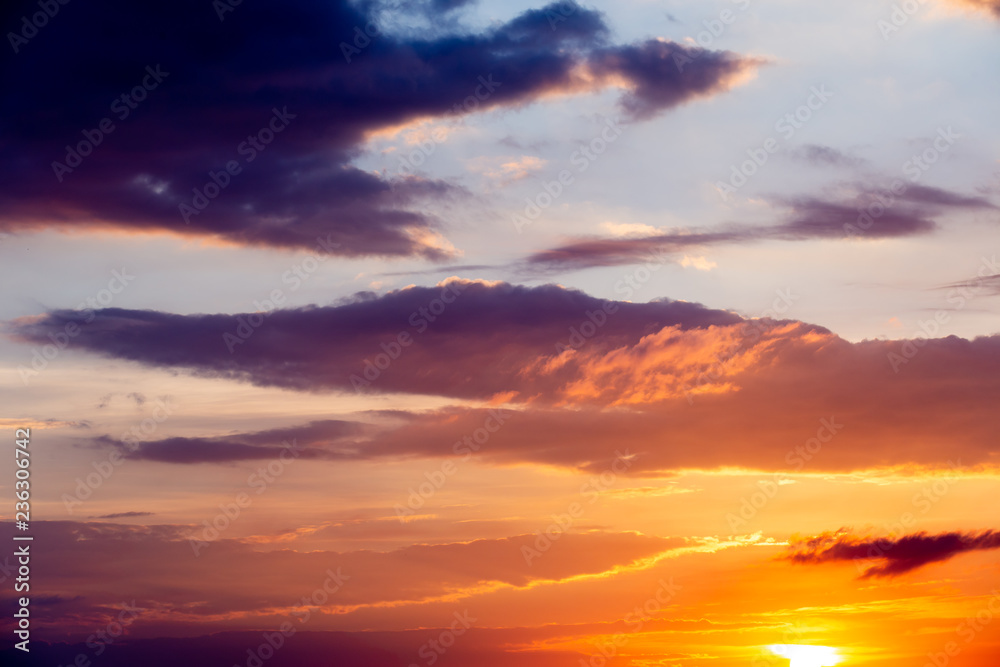 colorful dramatic sky with cloud at sunset. colorful dramatic sky with cloud at sunset.