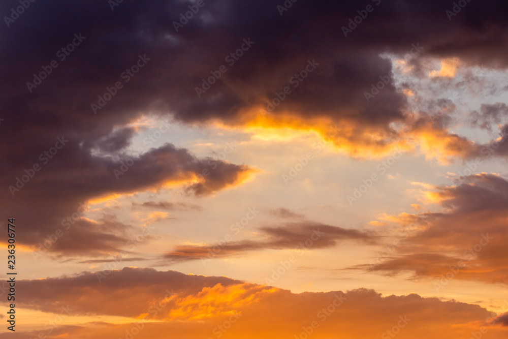 colorful dramatic sky with cloud at sunset. colorful dramatic sky with cloud at sunset.